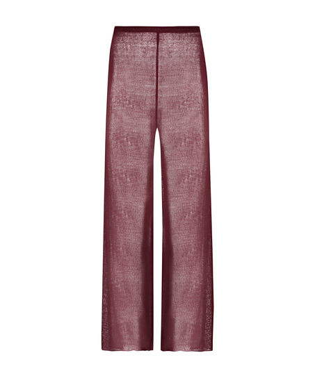 Otwarte dzianinowe spodnie plażowe, Czerwony