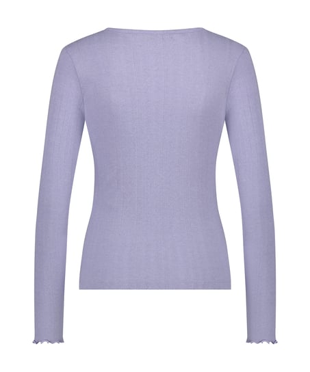 Top od piżamy Henley, Fioletowy