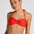 Luksusowy Top Bikini Bandeau z K&oacute;łkiem, Czerwony