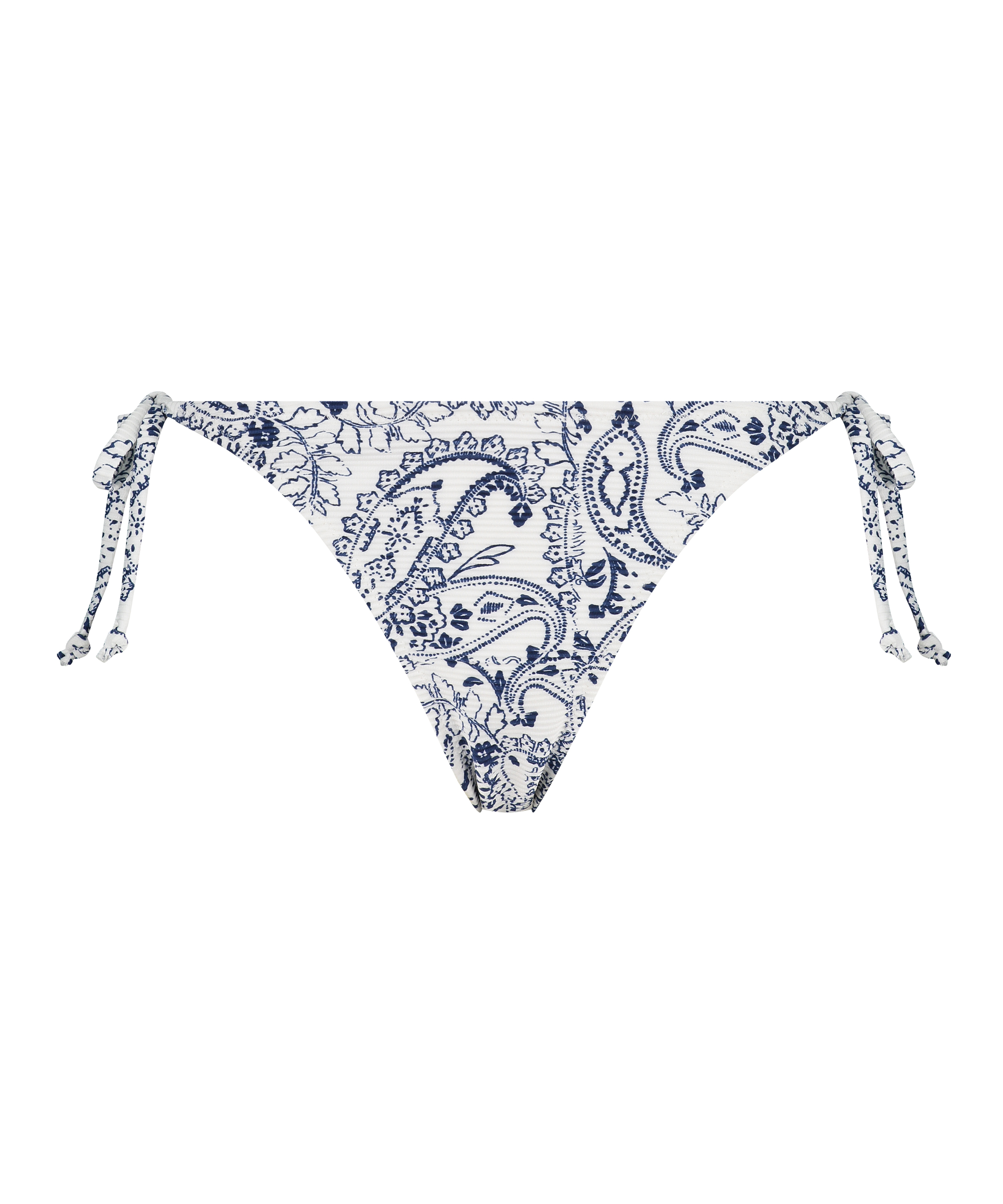 Brazyliany tanga od bikini ze wzorem paisley, Biały, main