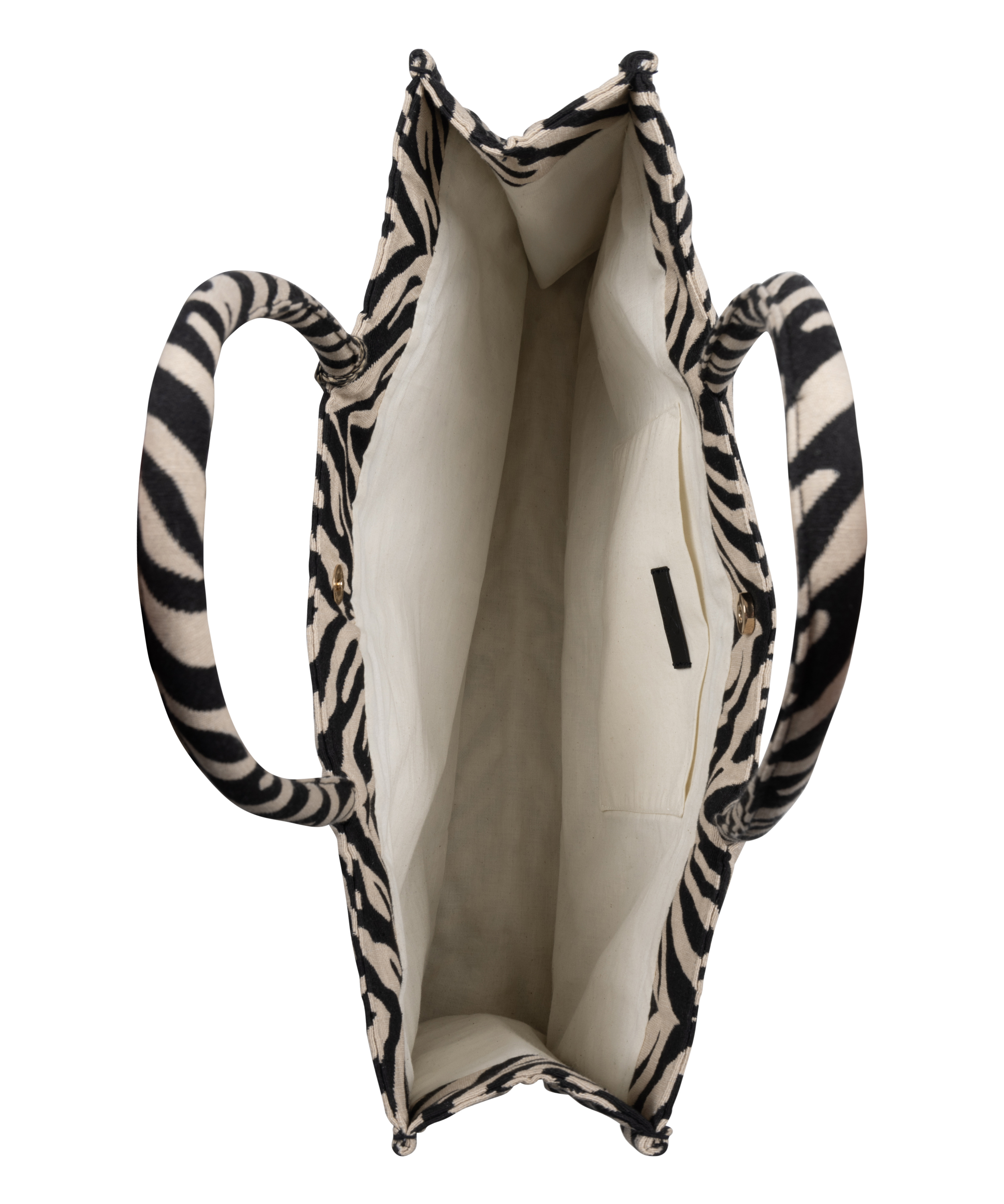 Torba Tote Bag Zebra Print, Czarny, main