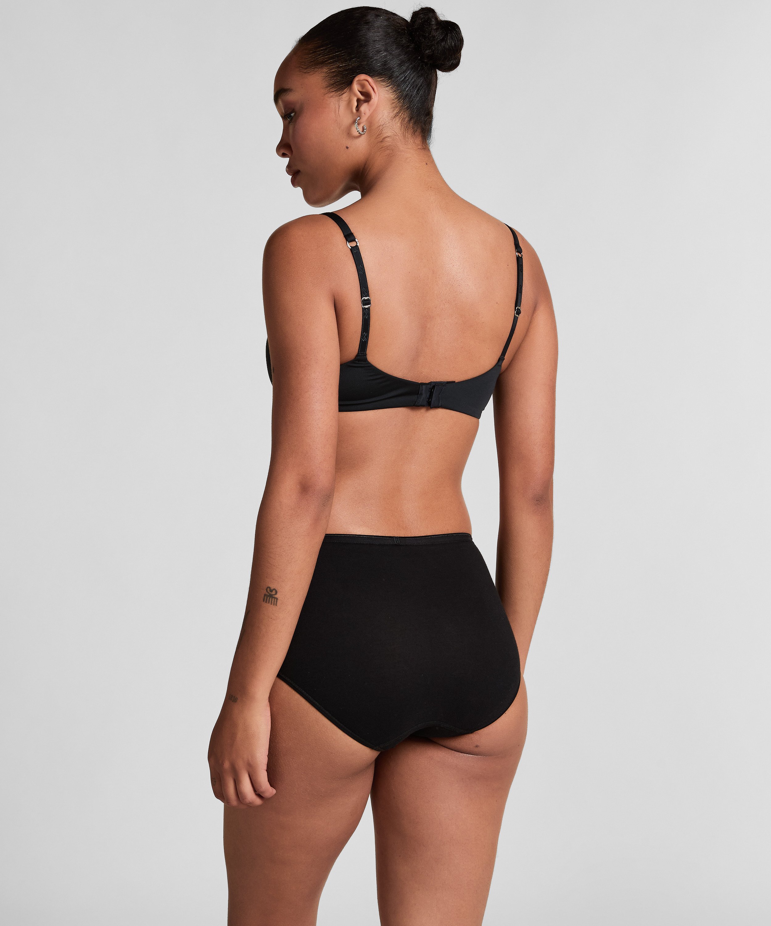 Bawełniane majtki midi Superslip, Czarny, main