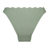 Majtki Bikini Wysoko Krojona Scallop, Zielony