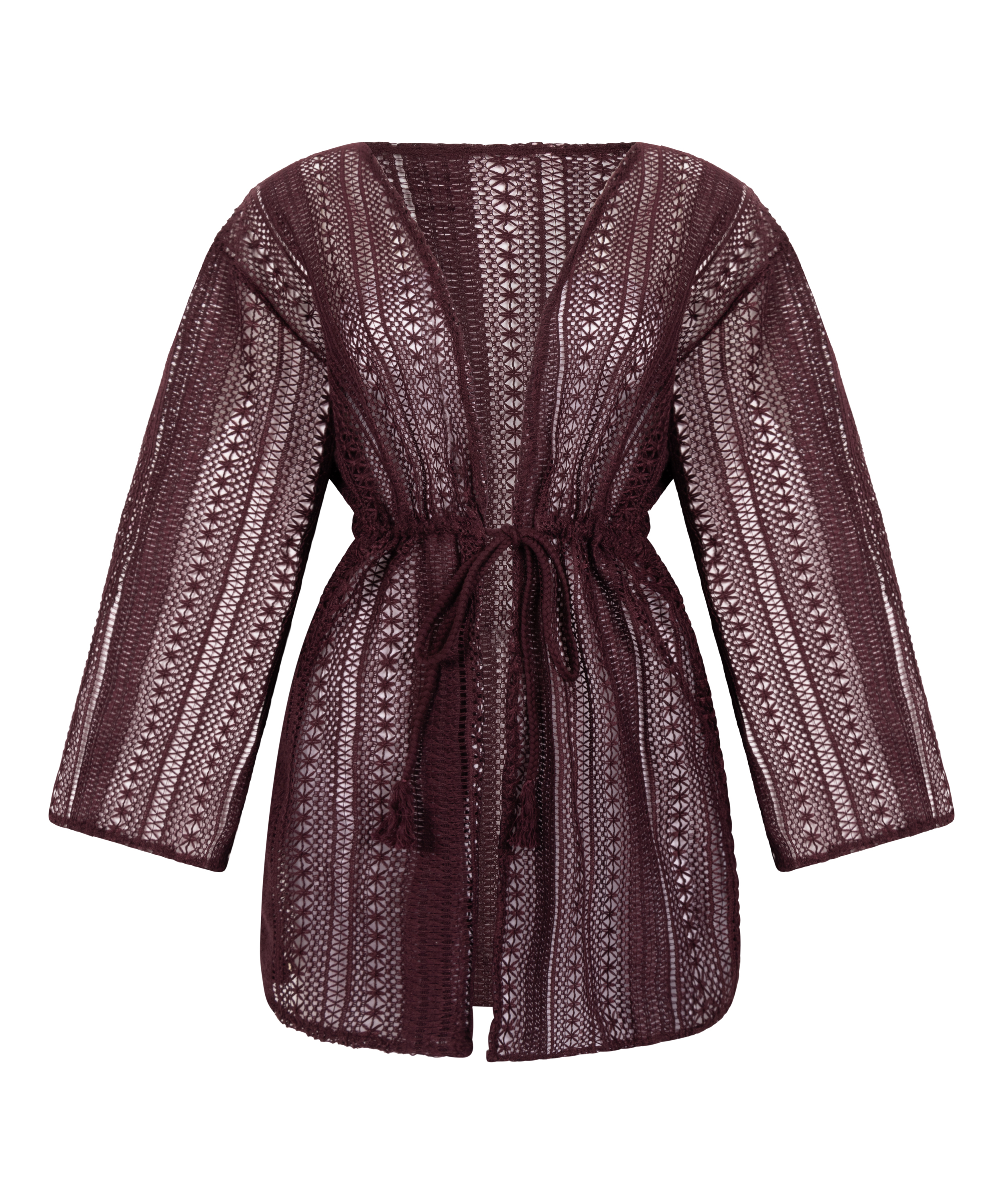 Szydełkowy kaftan plażowy, Fioletowy, main