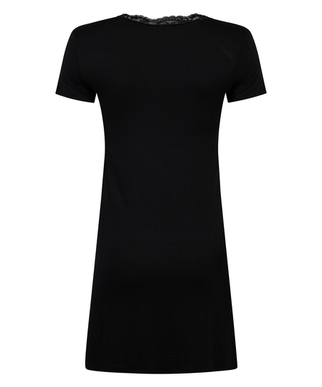 Koszula nocna Jersey, Czarny