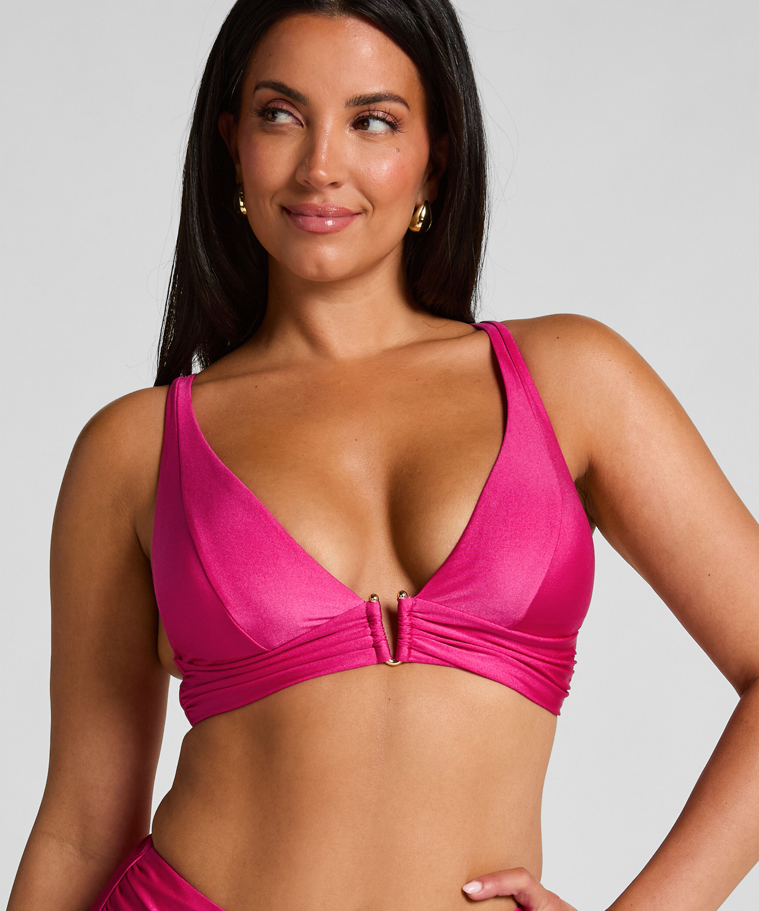 Tr&oacute;jkątna g&oacute;ra od bikini Luna, R&oacute;żowy