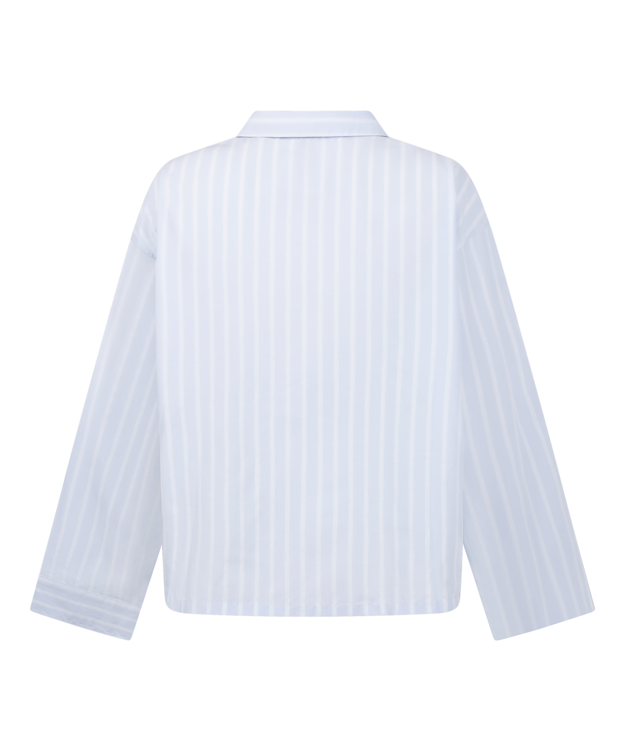 Tkana bluza bawełniana w paski, Niebieski, main