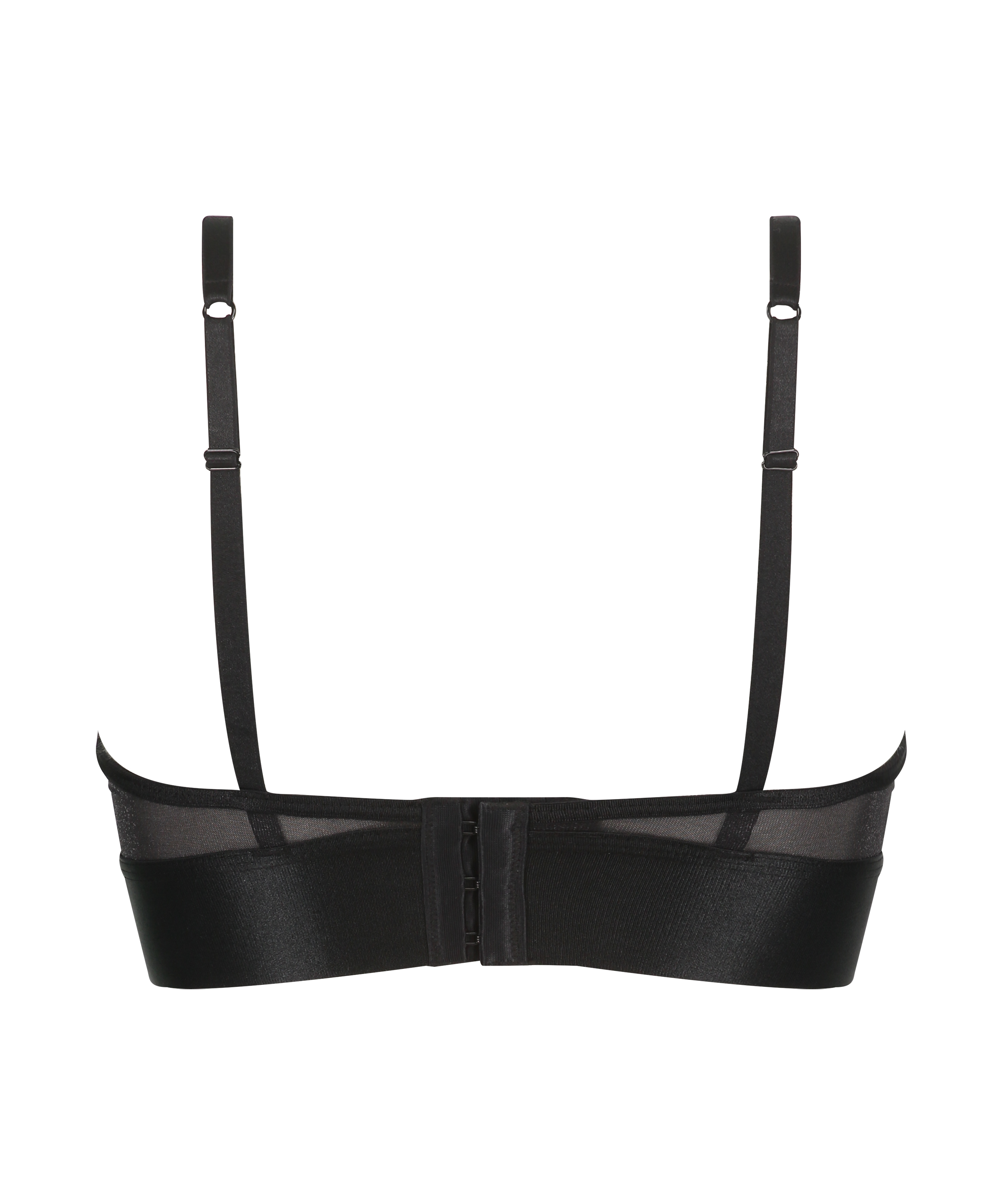 Biustonosz bralette z siateczki Glossy, Czarny, main