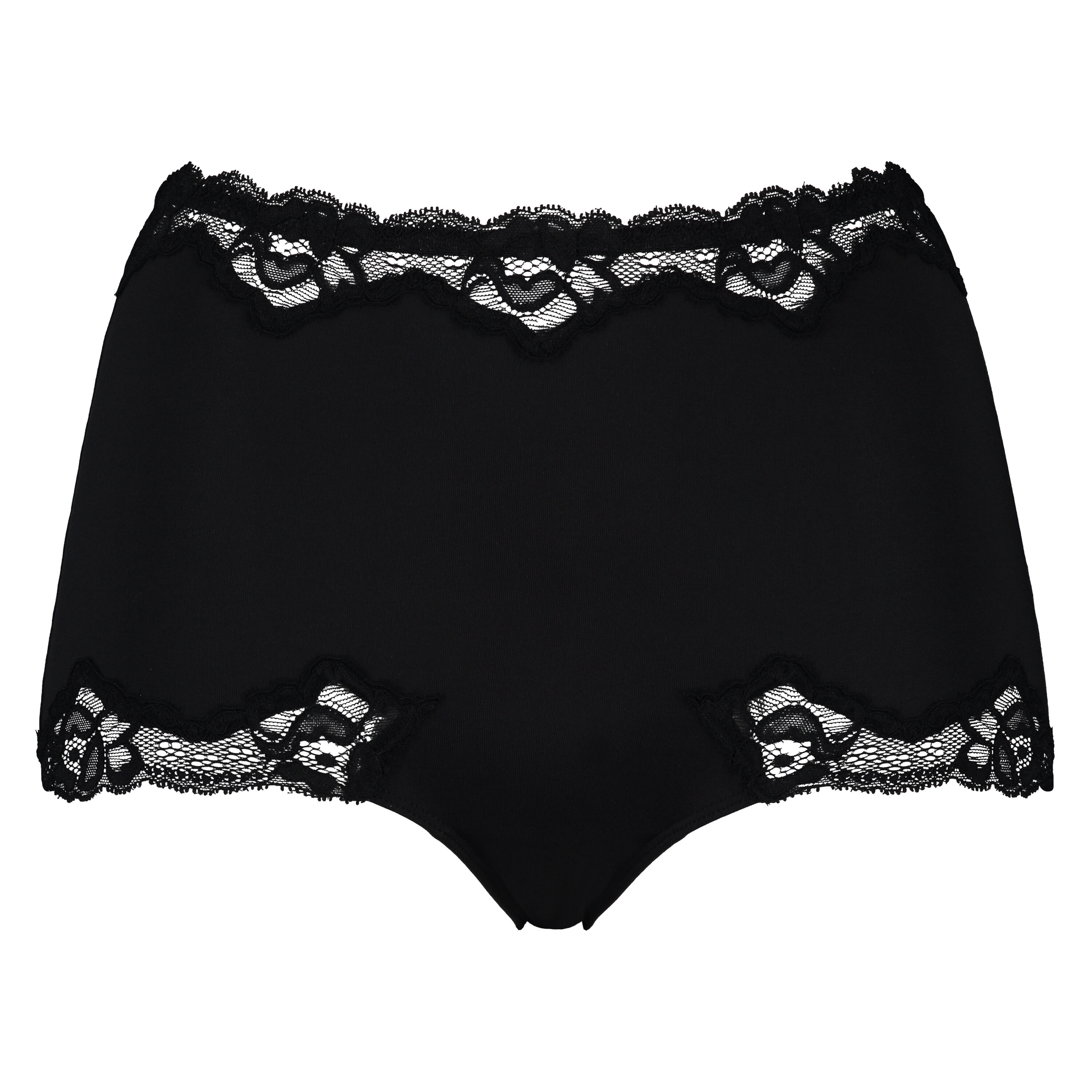 Koronkowe majtki maxi Rio Secret, Czarny