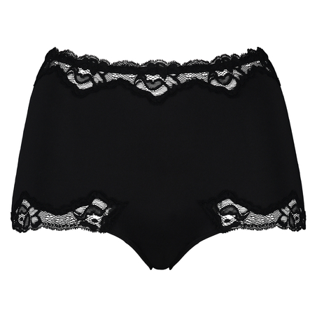 Koronkowe majtki maxi Rio Secret, Czarny