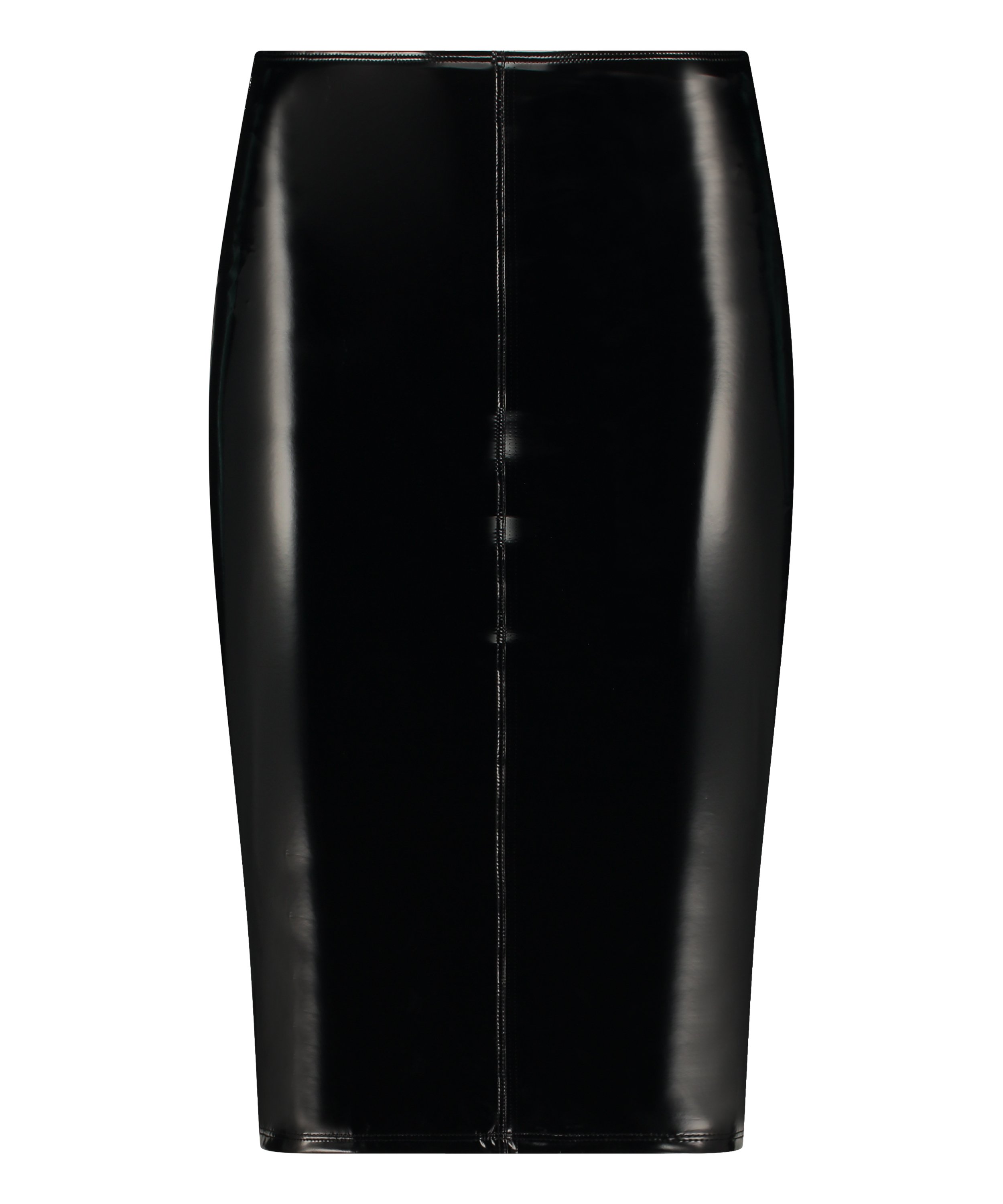 Spódnica ze sztucznej skóry, Czarny, main