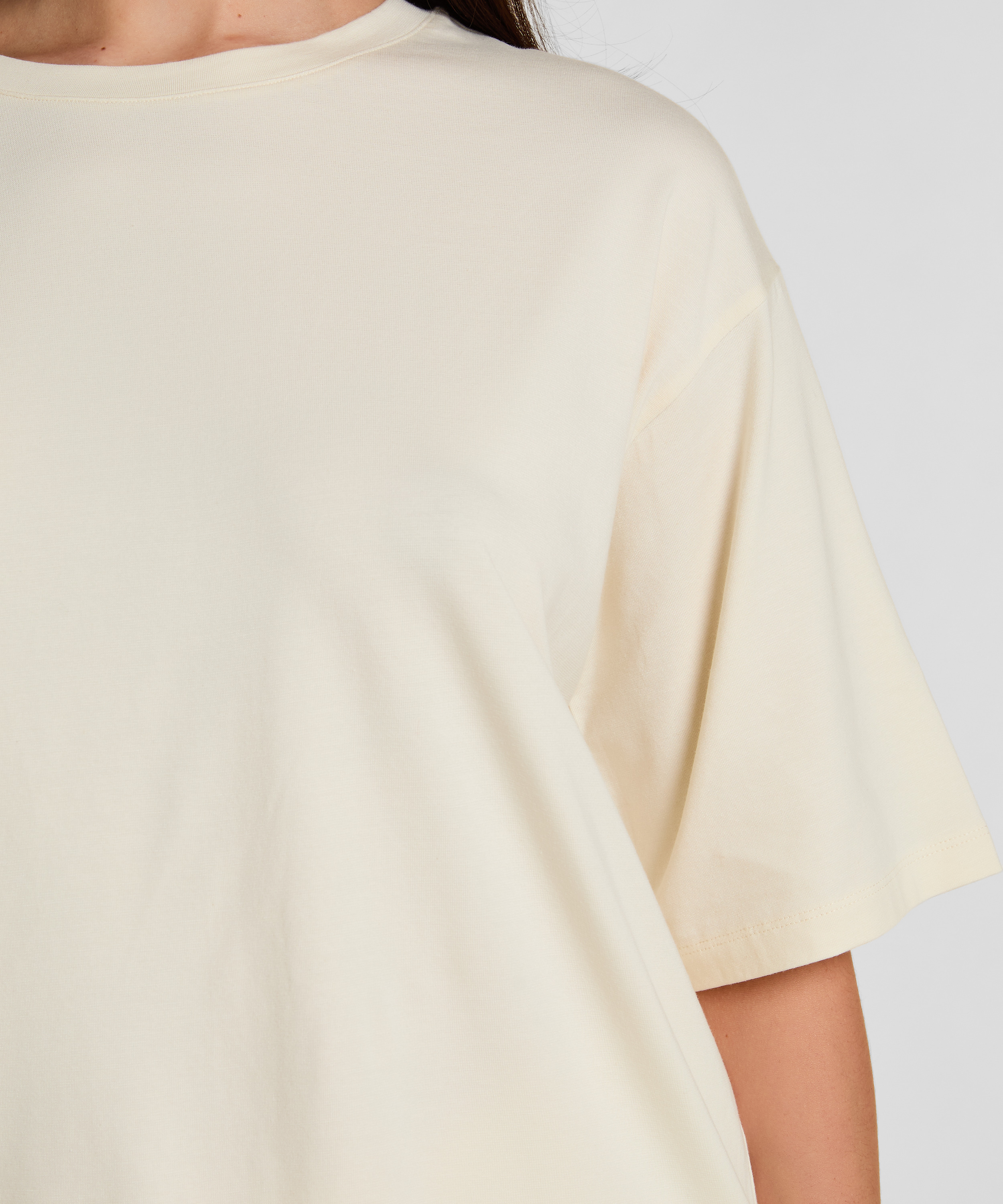 Pyjama Top Loose, Biały, main