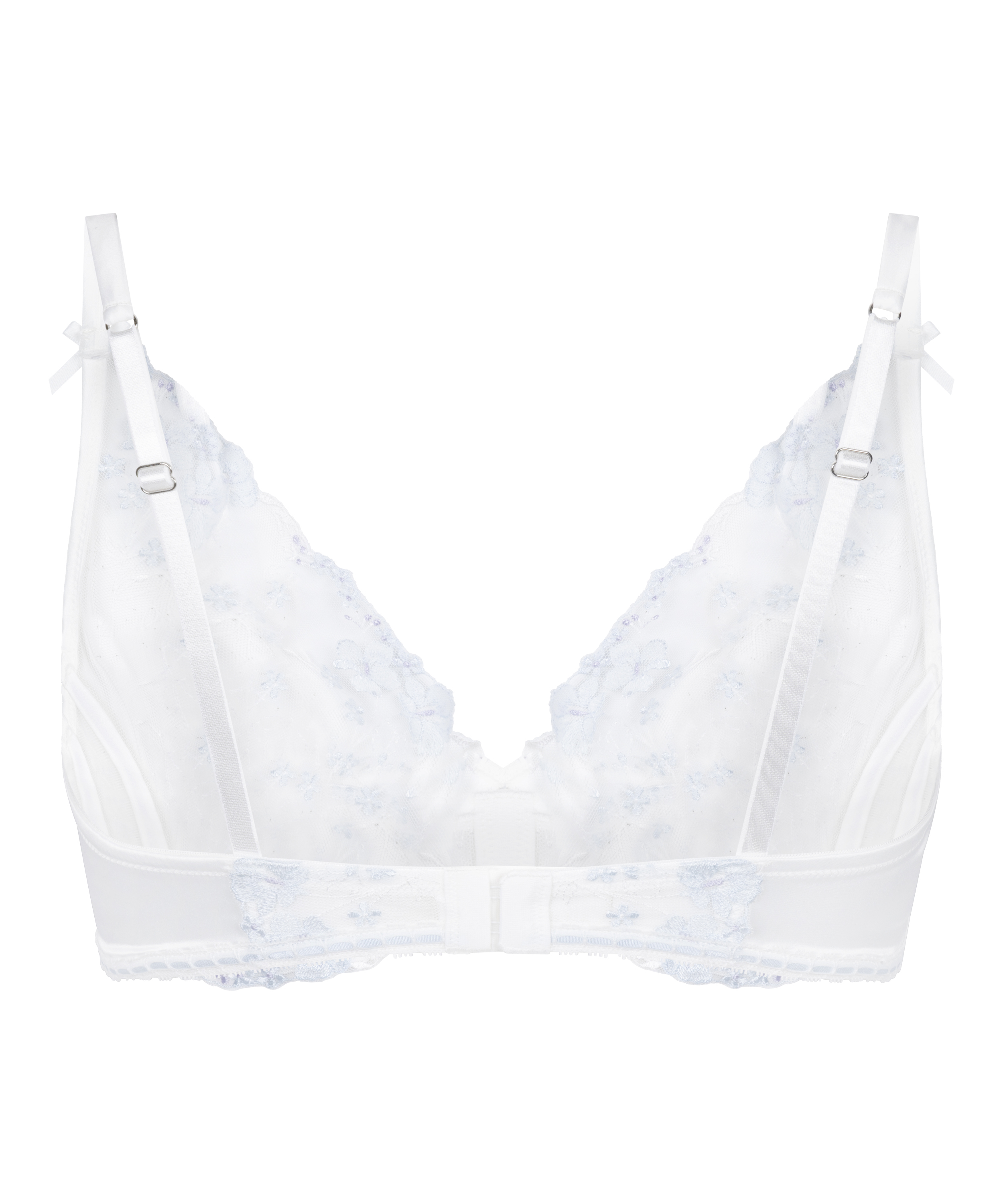 Biustonosz Longline z Fiszbinami Bez Wyści&oacute;łki Peonie, Biały, main