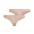 2 pary string&oacute;w Angie, Beżowy