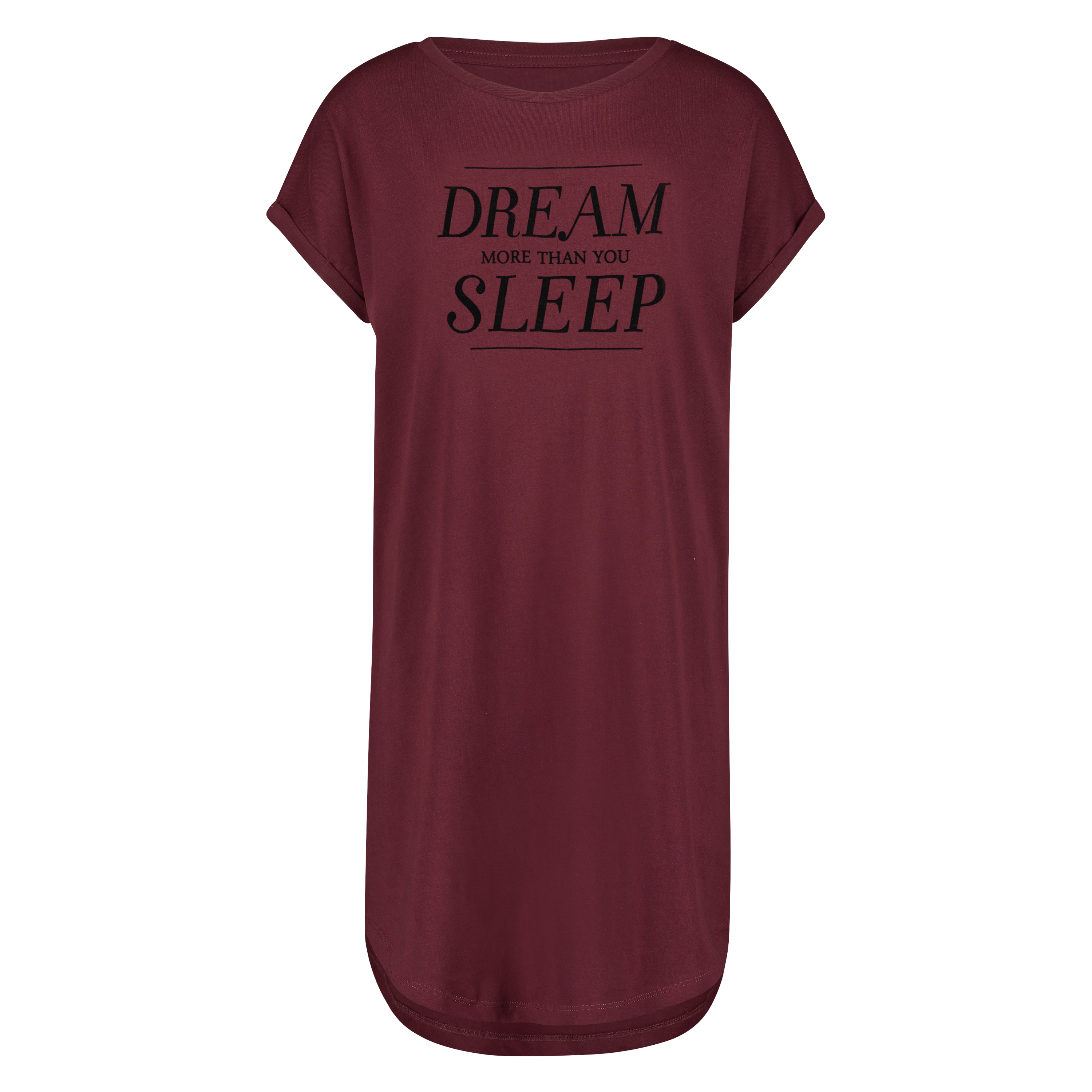 Koszula nocna z okrągłym dekoltem, Czerwony, main