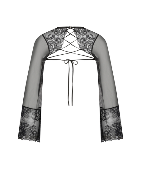 Koronkowy top Catherine, Czarny