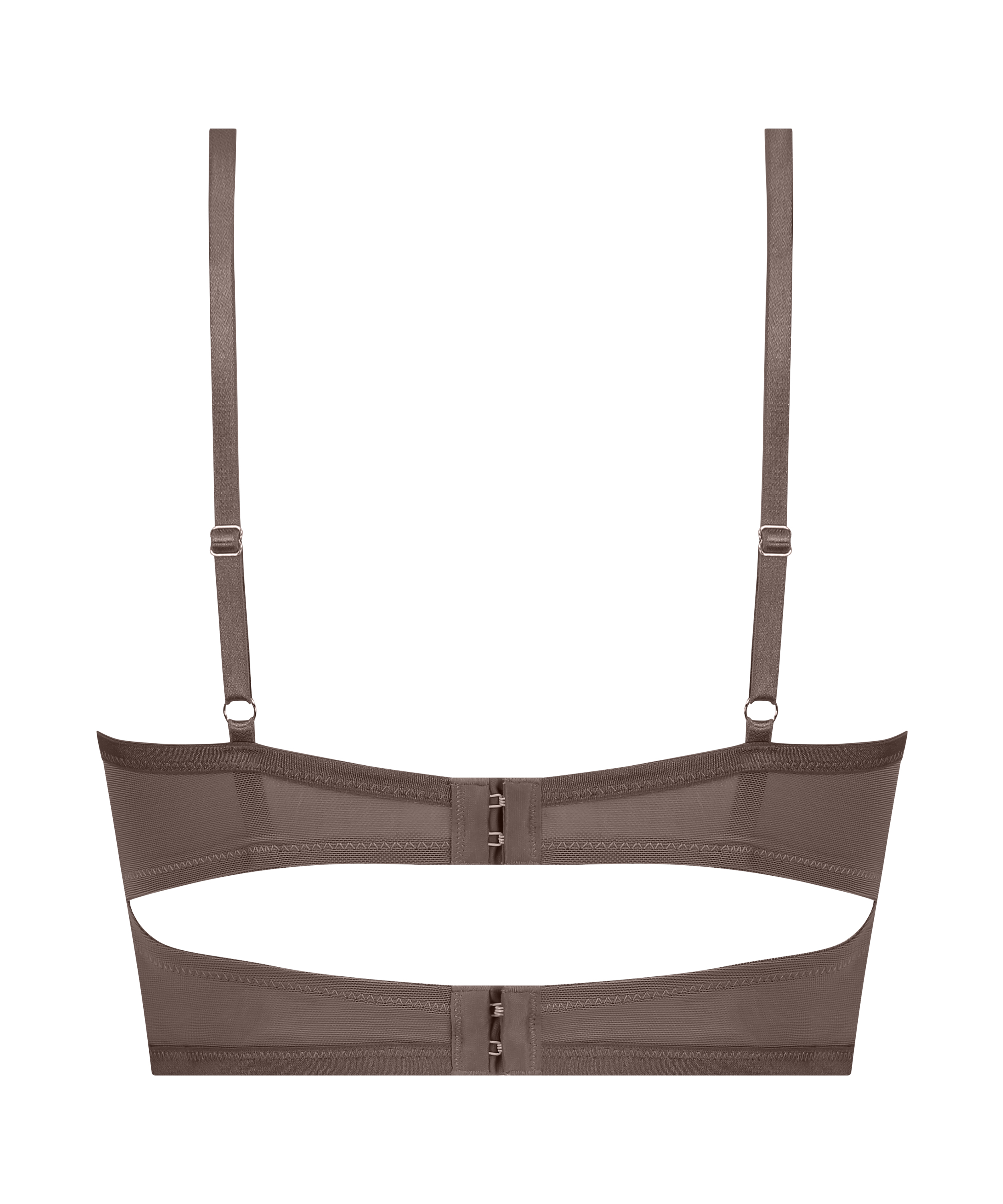 Usztywniany biustonosz typu z fiszbinami o wydłużonym fasonie Arabella, Brązowy, main