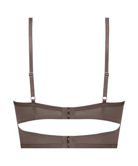 Usztywniany biustonosz typu z fiszbinami o wydłużonym fasonie Arabella, Brązowy