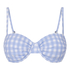Usztywniany Biustonosz Bikini z Fiszbinami Amalfi, Niebieski