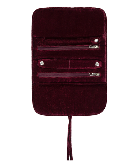 Worek na biżuterię z koralikami, Fioletowy