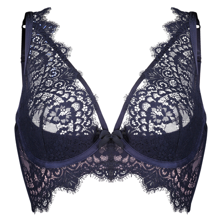 Nieusztywniony biustonosz z fiszbinami Marilee, Niebieski