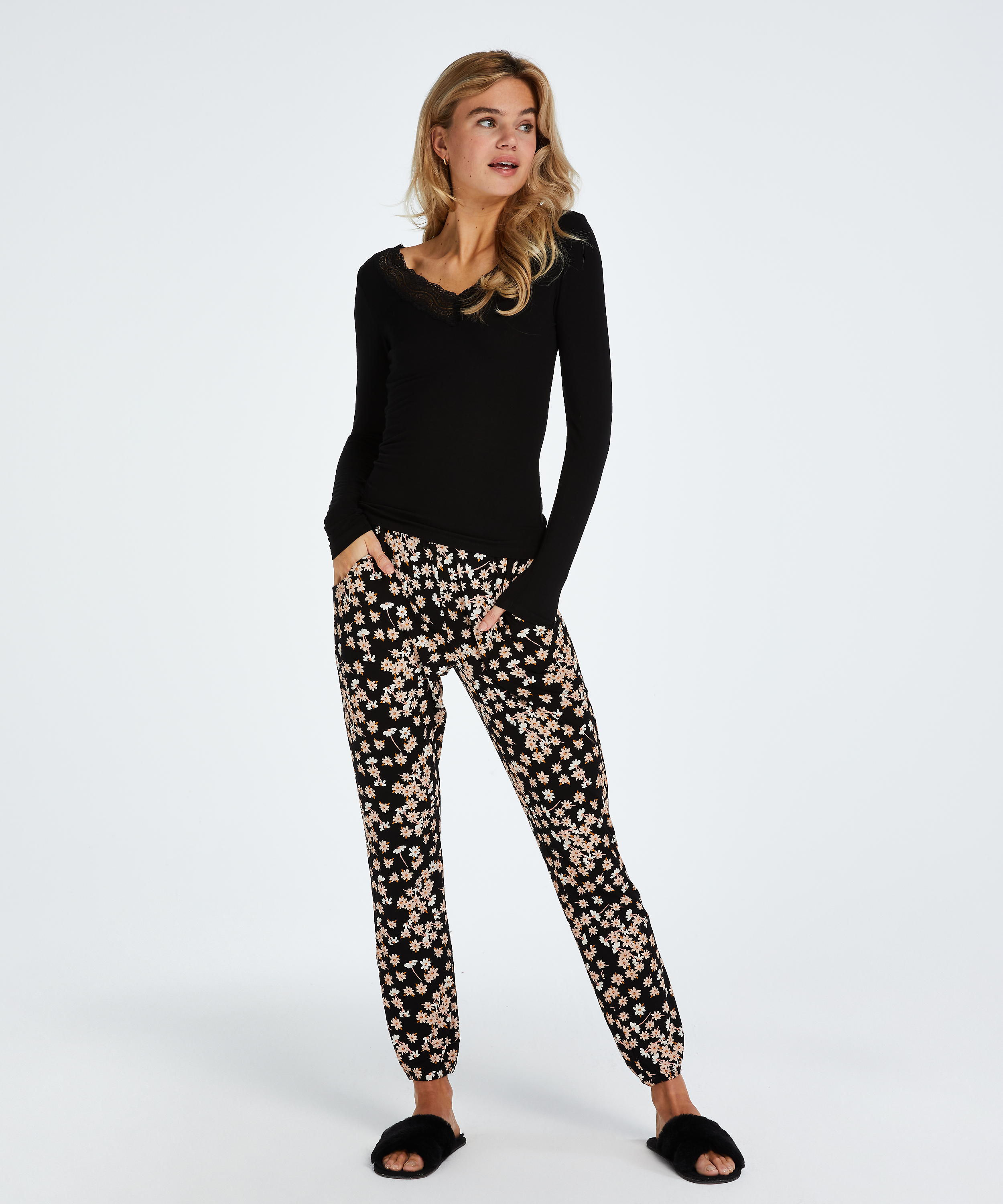 Pyjama set Daisy, Czarny, main
