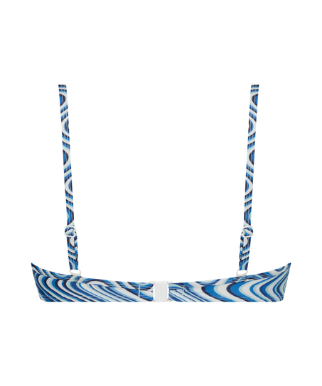 Nieusztywniona góra od bikini z fiszbinami Hvar, Niebieski