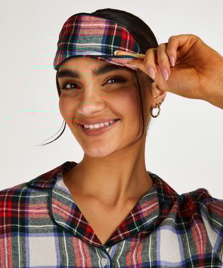 Twillowa piżama w kratę, Biały