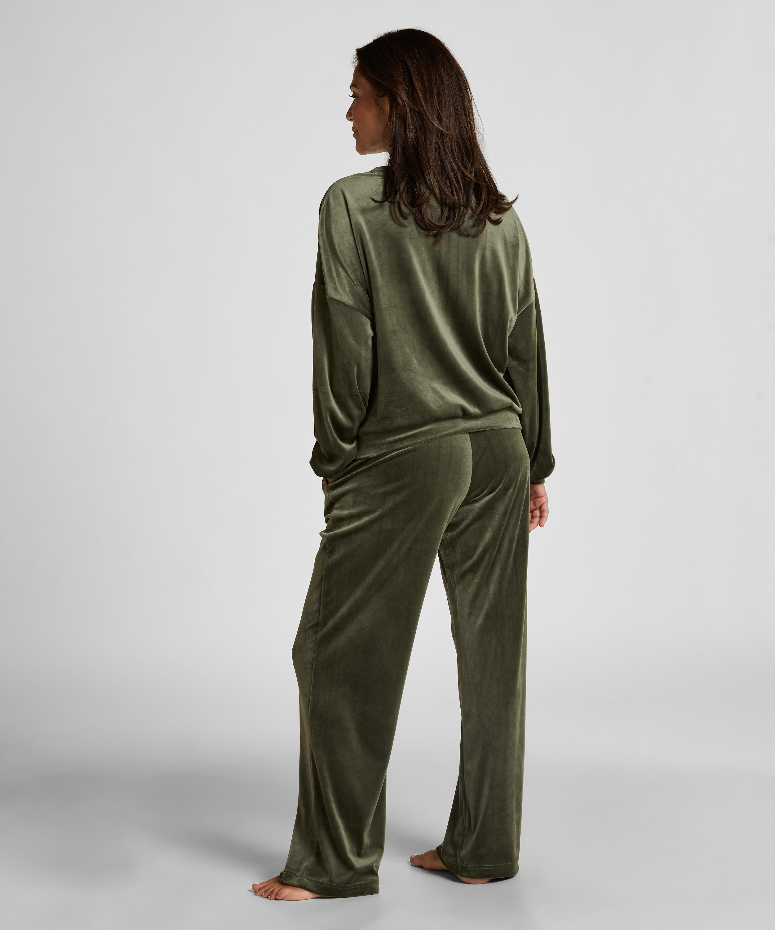 Welurowy top, Zielony, main