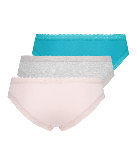 Serenity 3-pack Brazilians, Niebieski