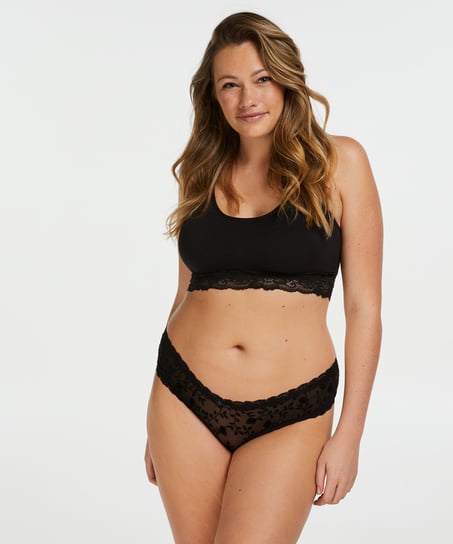 Brazyliany w kształcie litery V z siateczki, Czarny