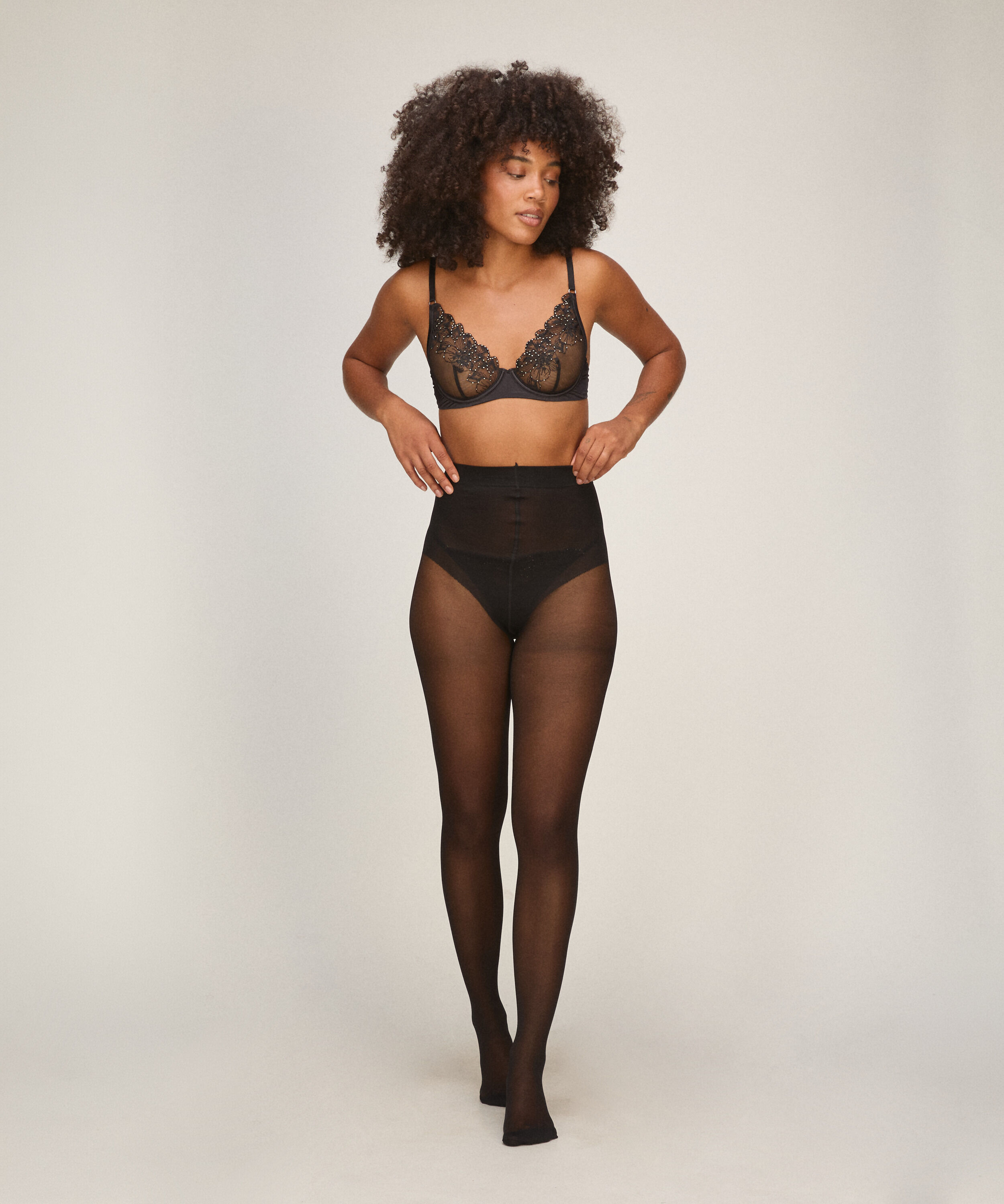 Rajstopy 15 Denier Diamond Backseam, Czarny