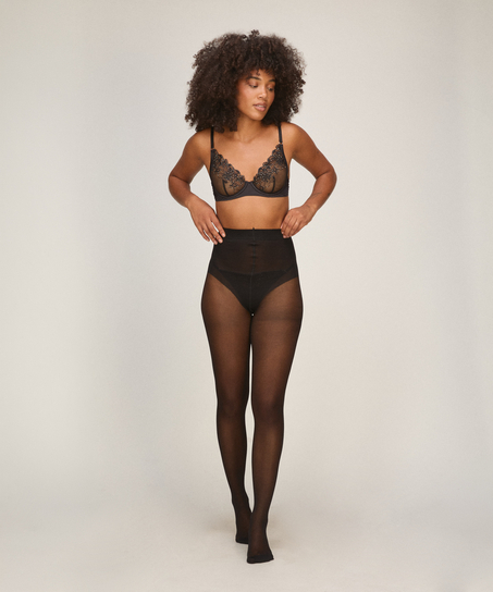 Rajstopy 15 Denier Diamond Backseam, Czarny