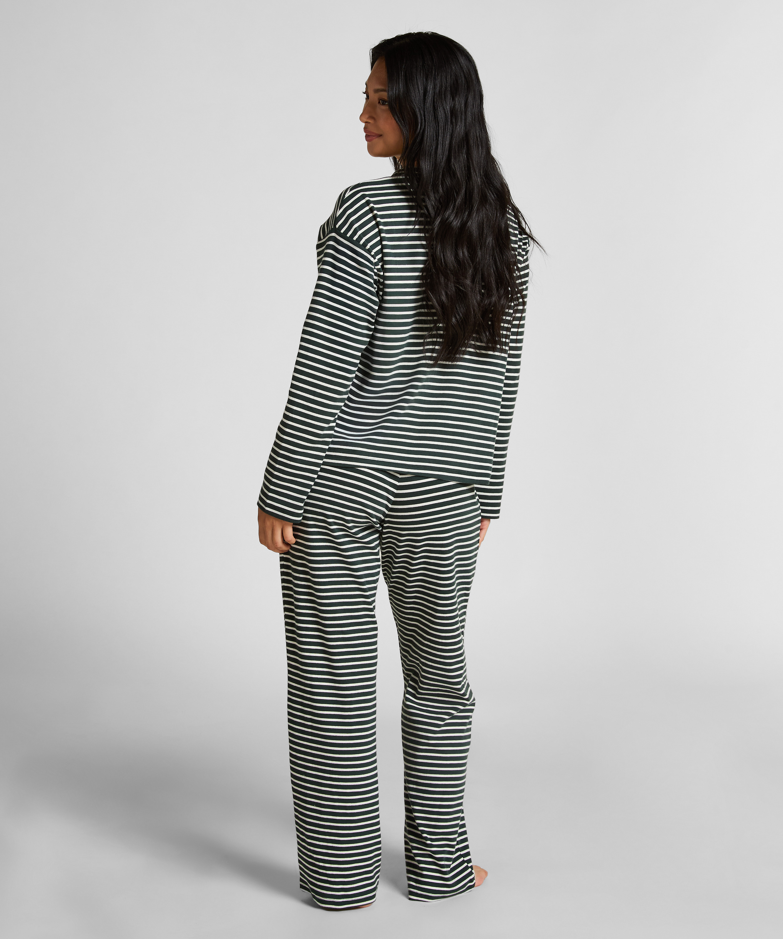 Zestaw piżamowy z bawełny dżersejowej, Zielony, main