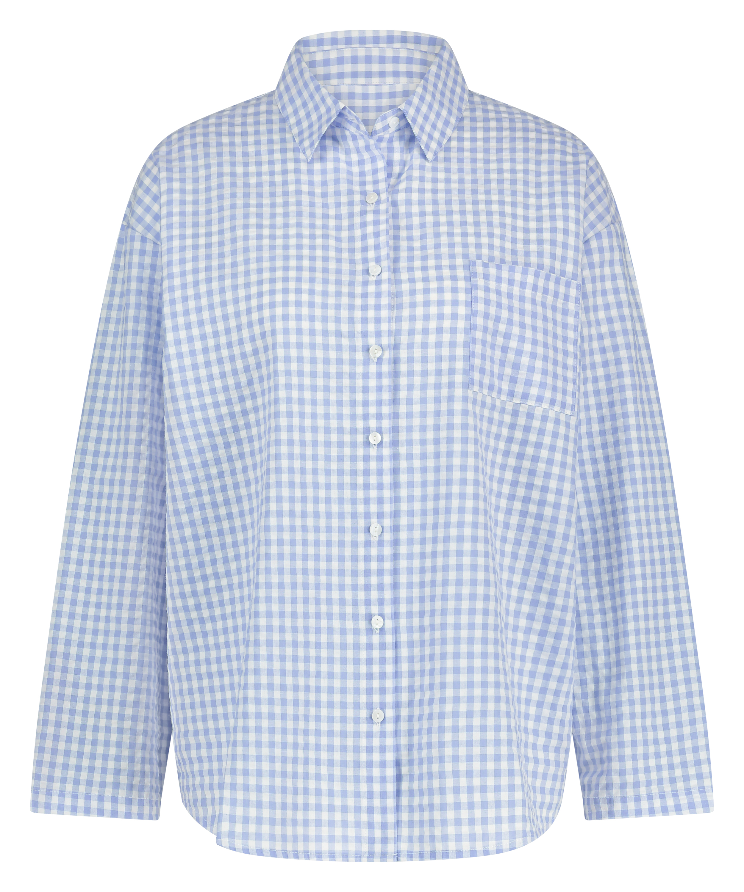 Bawełniana góra od piżamy, Niebieski, main