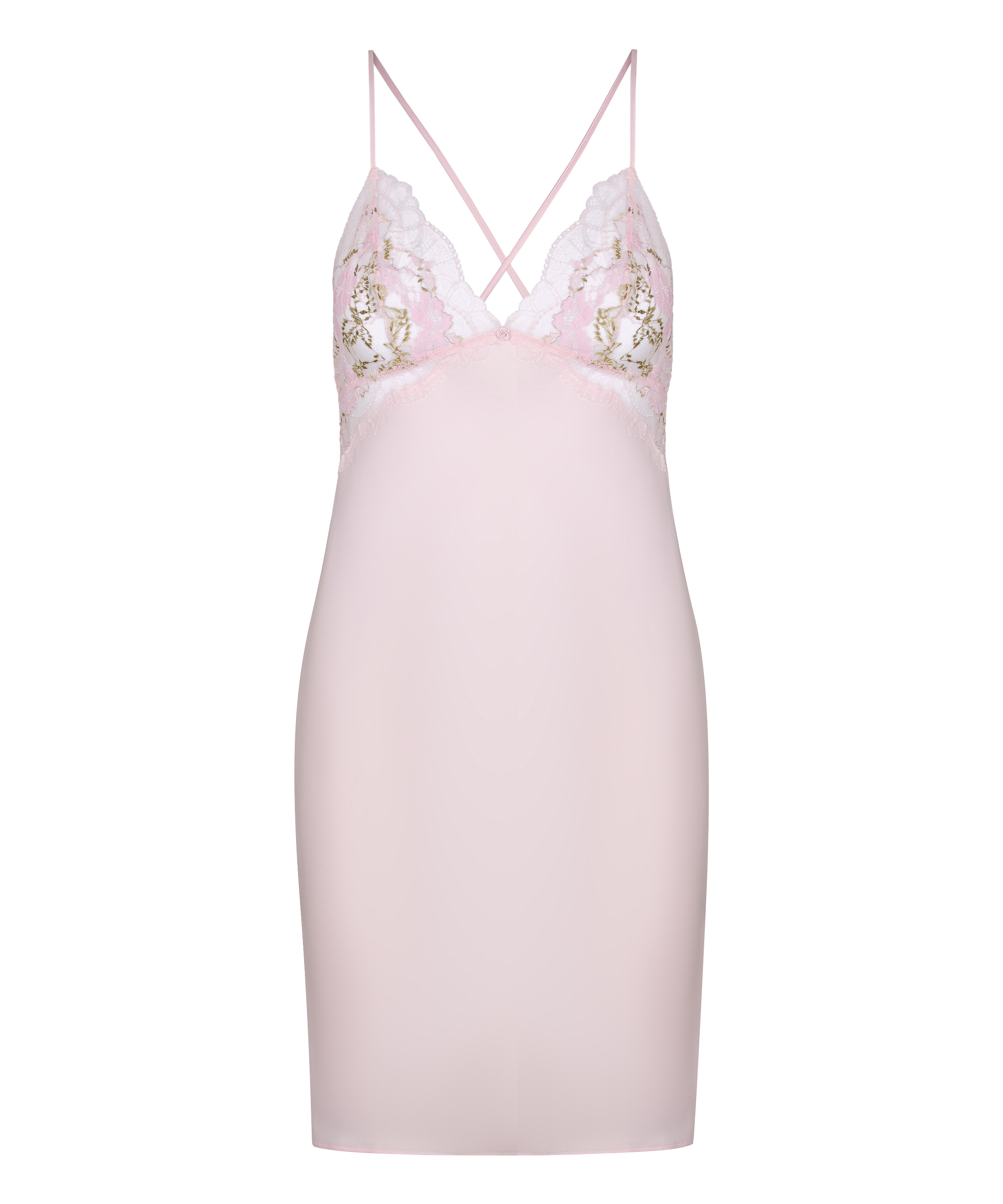 Satynowa Koszulka Nocna Miri, R&oacute;żowy, main