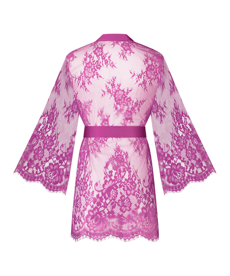 Kimono z koronką Isabelle, Fioletowy