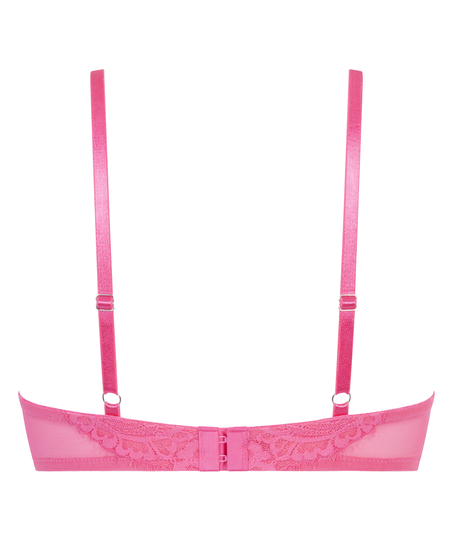 Usztywniony biustonosz maximizer z fiszbinami  Harmony, Różowy