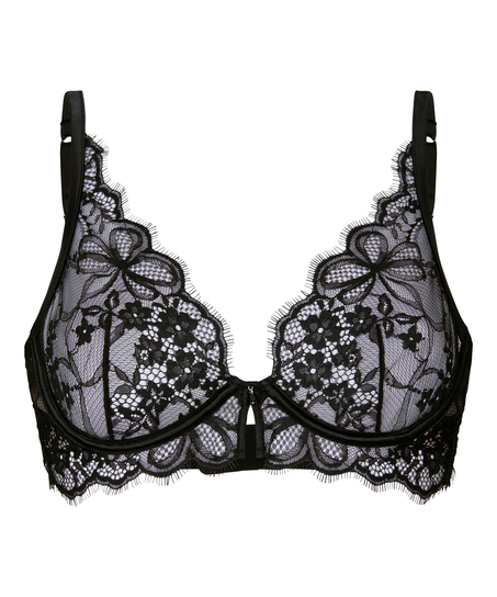 Biustonosz z Fiszbinami Bez Wkładek Prina, Czarny