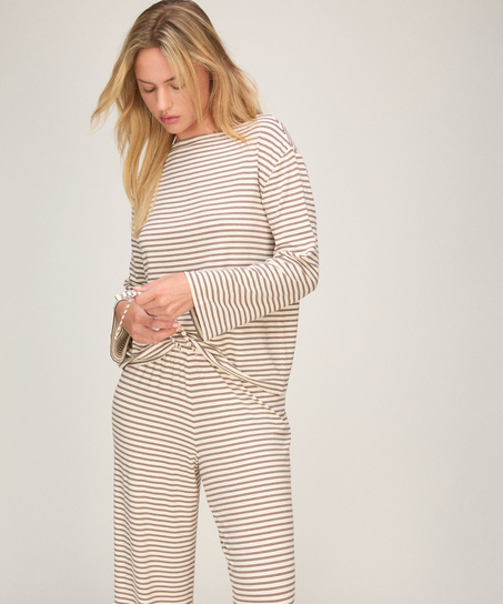 Pyjama Top Loose Jersey, Biały