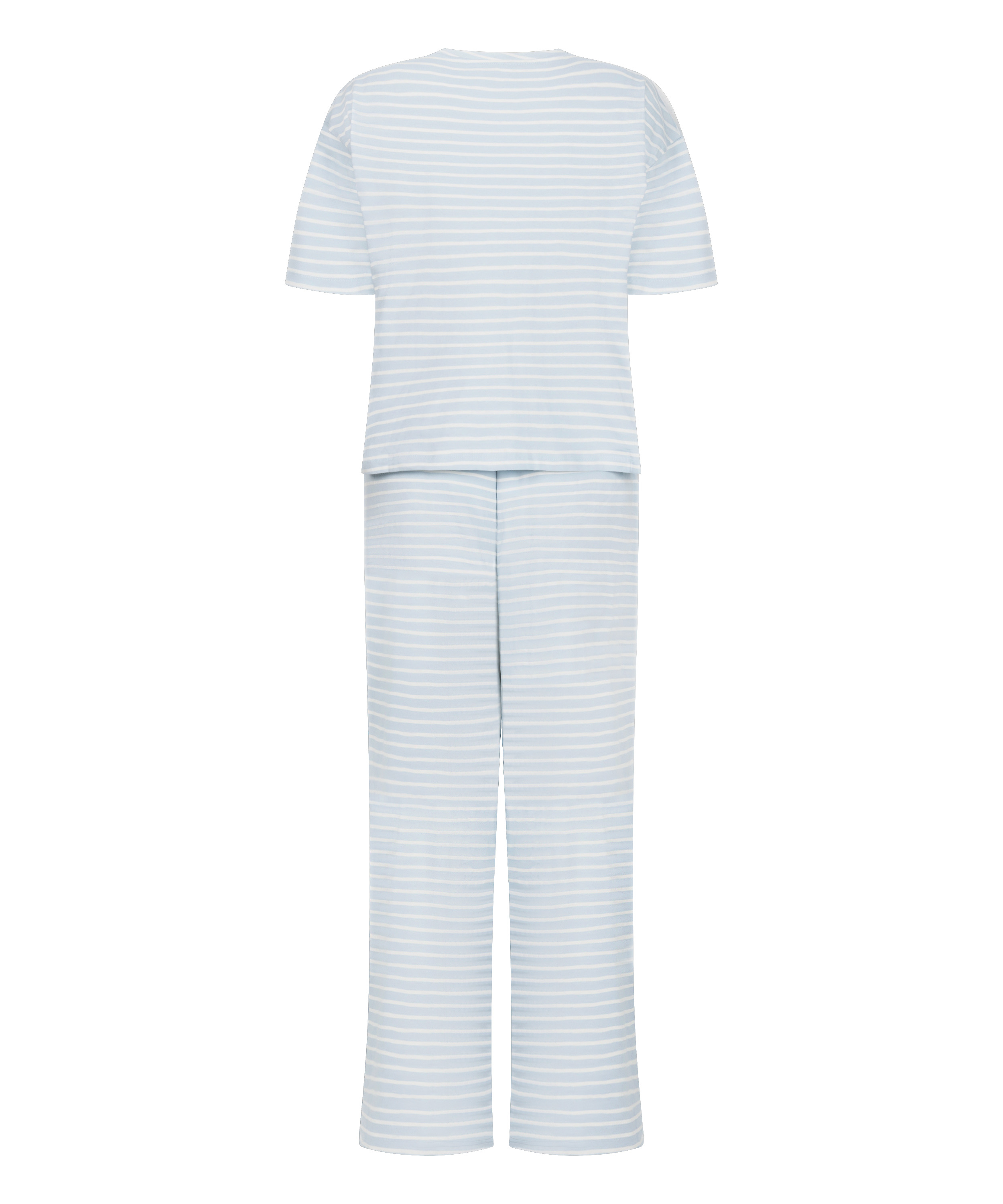 Zestaw Piżamowy Cotton Jersey Długi, Niebieski, main