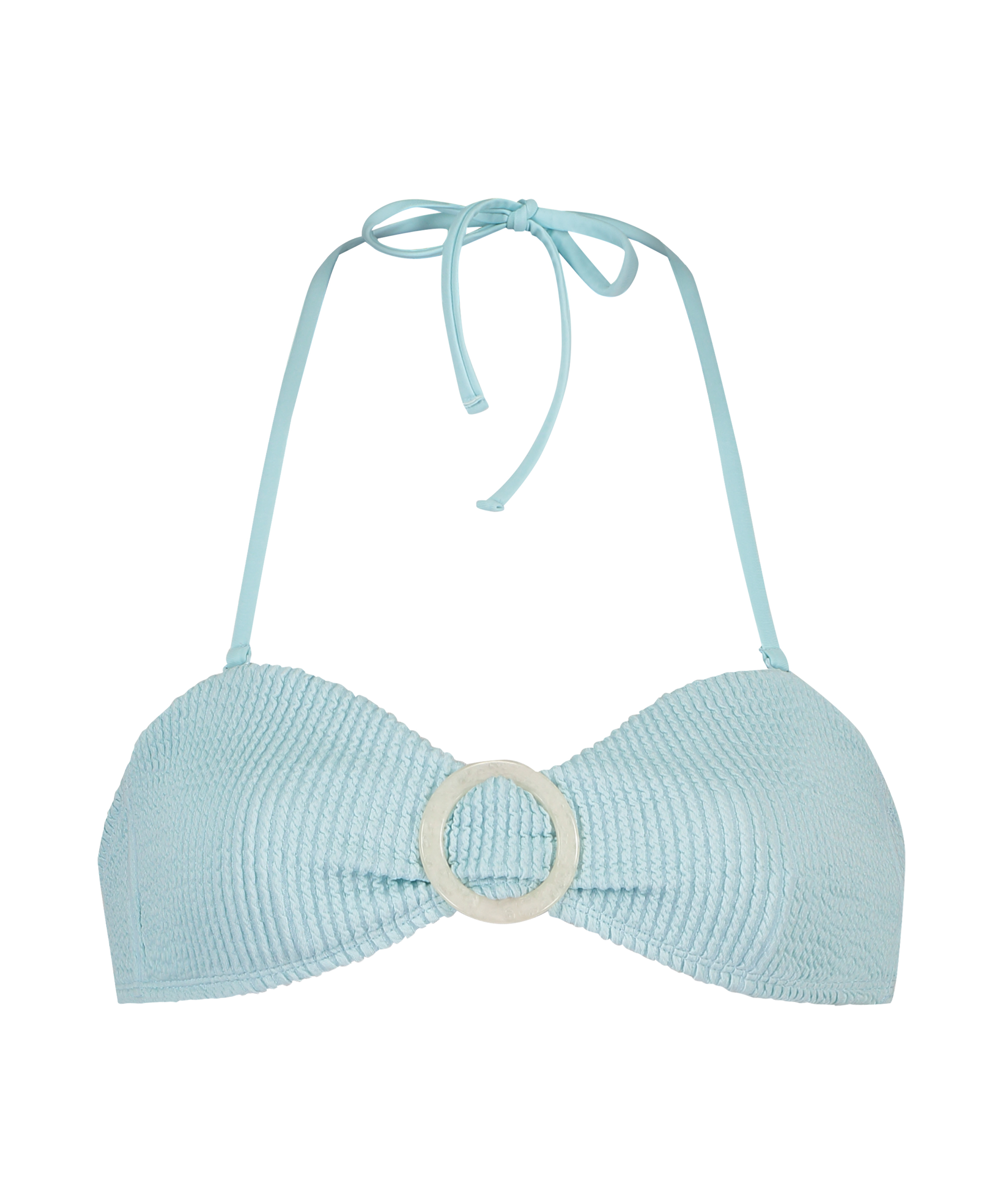 G&oacute;ra od bikini typu bandeau Crinkle, Niebieski, main