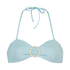 G&oacute;ra od bikini typu bandeau Crinkle, Niebieski