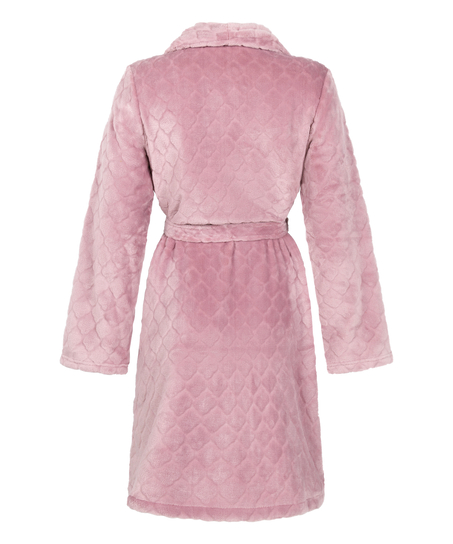 Kr&oacute;tki szlafrok fleece, Fioletowy