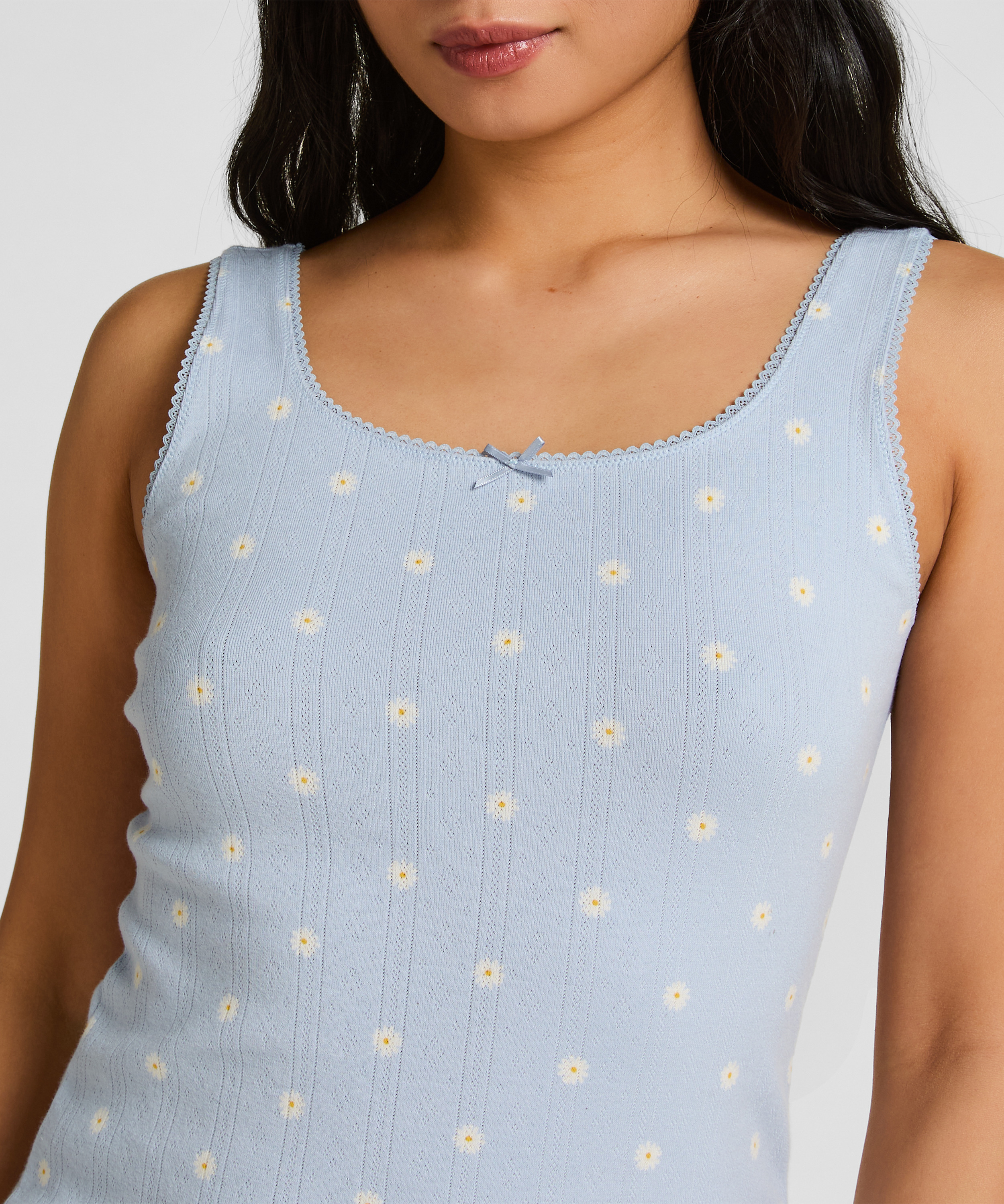 Podkoszulek Pointelle, Niebieski, main