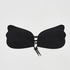 Biustonosz push-up ze skrzydełkami, Czarny