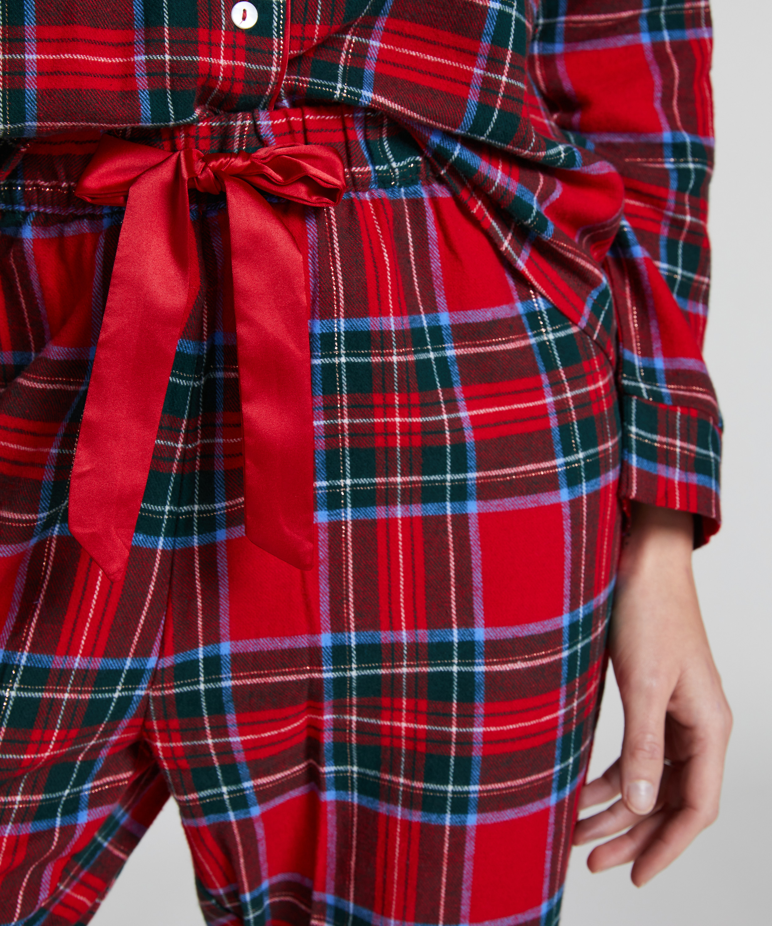 Piżama we wz&oacute;r Flannel, Czerwony, main