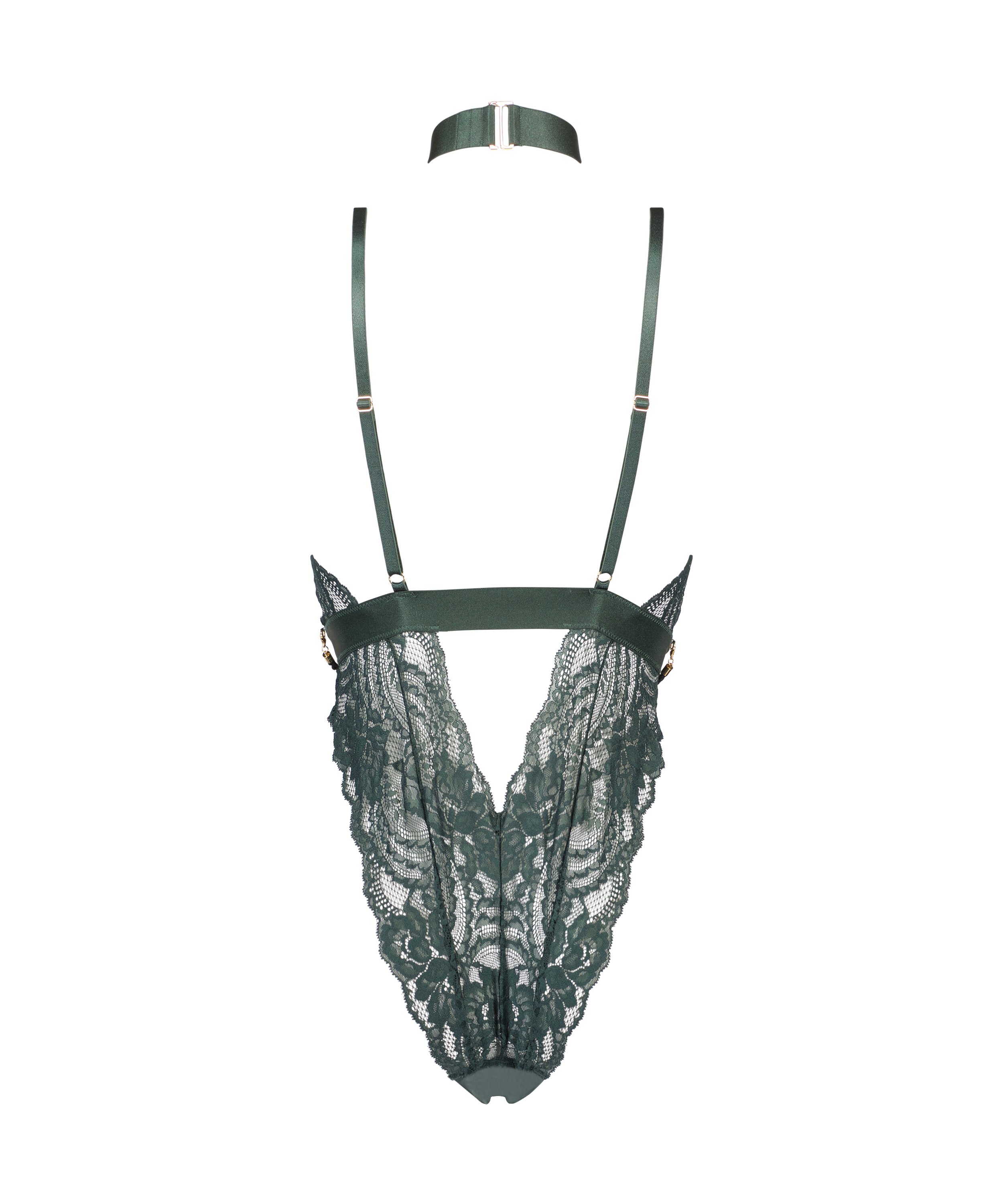 Body z otwartym krokiem Brandy Private, Zielony, main