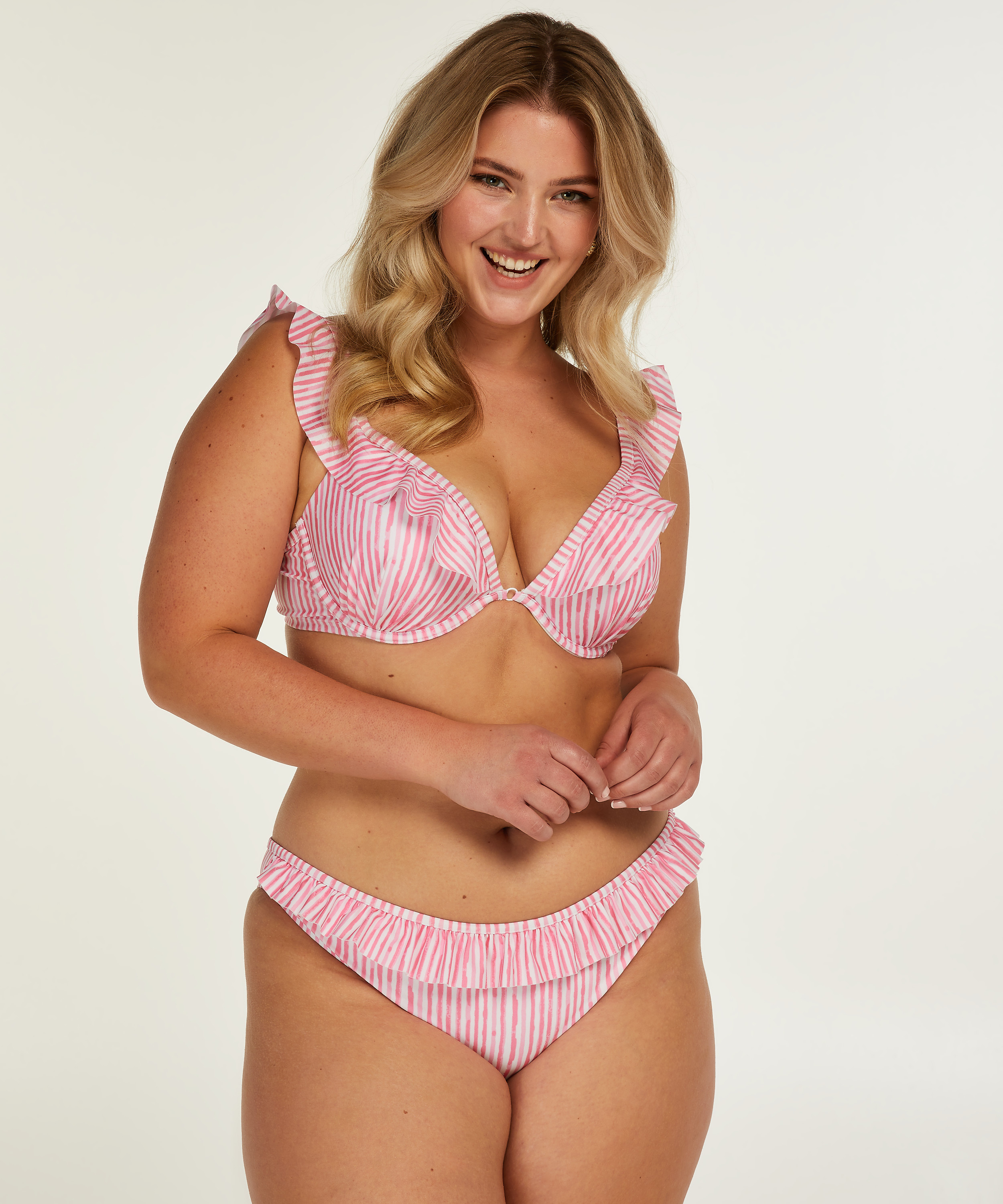 Usztywniona g&oacute;ra od bikini push-up z fiszbinami Julia, R&oacute;żowy, main