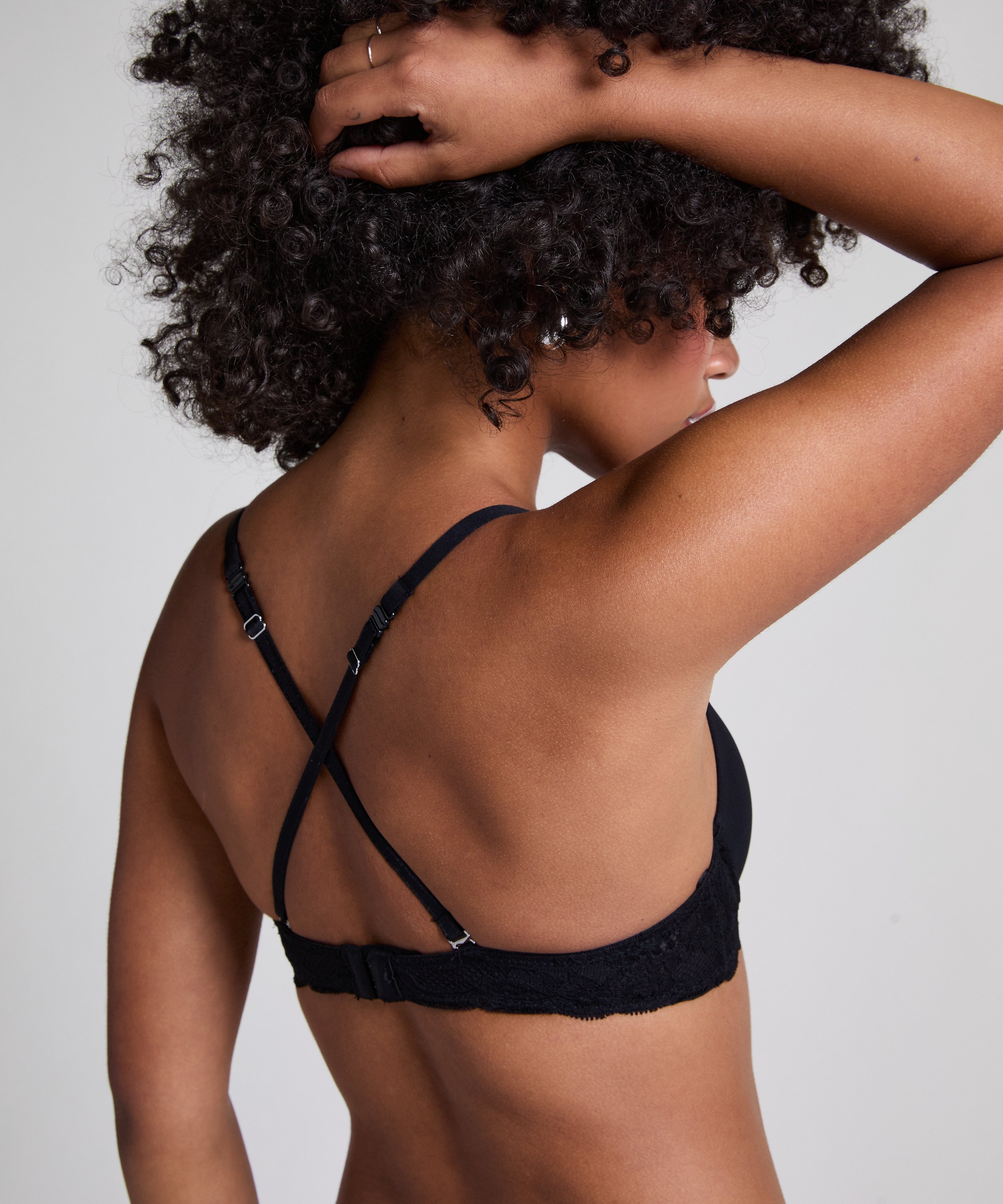 Biustonosz usztywniany z fiszbinami Angie, Czarny, main
